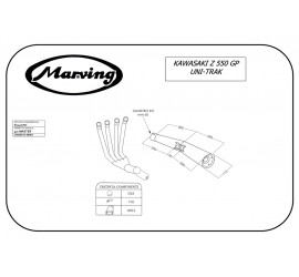 Marving K/3412/NC Kawasaki Z 550 Gp Uni-trak