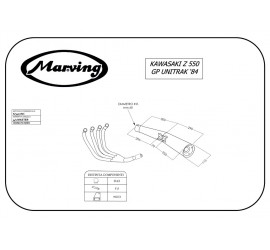 Marving K/3417/NC Kawasaki Z 550 Gp Uni-track