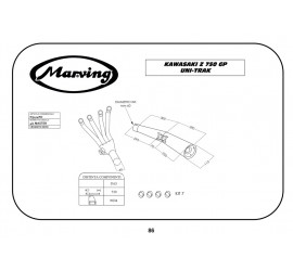 Marving K/3414/NC Kawasaki Z 750 Gp Uni-trak