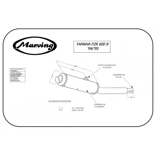 Marving Y/2139/NC Yamaha Fzr 600 Genesis