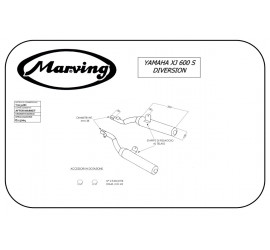 Marving Y/2131/BC Yamaha Xj 600 S Diversion