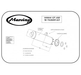 Marving Y/2159/BC Yamaha FZR 1000 Thunder Ace