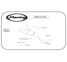 Cod.edr / 2/V MARVING Endrohr Schalldämpfer Honda XL 500 S