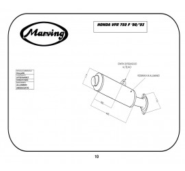 Marving H/2130/NC Honda Vfr 750 F