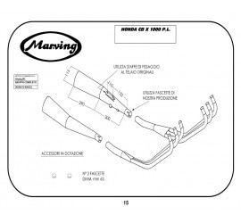 Marving H/5004/BC Honda Cbx 1000 Pro Link