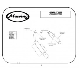 Marving H/2136/NC Honda St 1100 Pan European