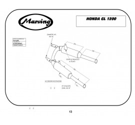 Marving H/2105/BC Honda Gl 1200 Goldwing