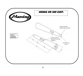 Marving H/2056/BC Honda Cm 400 Custom