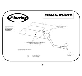 Marving EDR/13/NC Honda Xl 125 R Single Shock Absorber