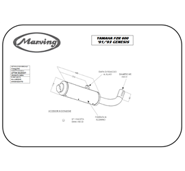 Marving Y/2097/NC Yamaha Fzr 600 Genesis